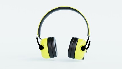 Realistic 3D gaming headset with a sleek over-ear design and detachable microphone. Perfect for e-commerce, branding, advertising, and presentations. High-resolution, modern, and professional visuals