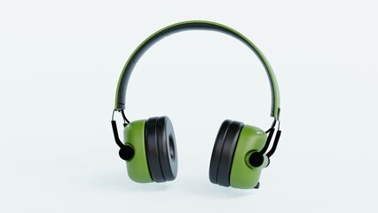 Realistic 3D gaming headset with a sleek over-ear design and detachable microphone. Perfect for e-commerce, branding, advertising, and presentations. High-resolution, modern, and professional visuals