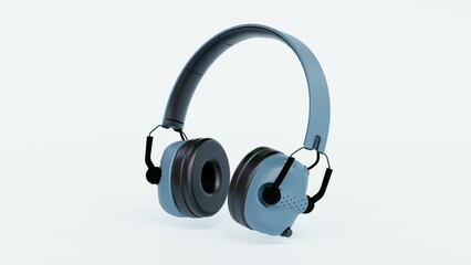 Realistic 3D gaming headset with a sleek over-ear design and detachable microphone. Perfect for e-commerce, branding, advertising, and presentations. High-resolution, modern, and professional visuals