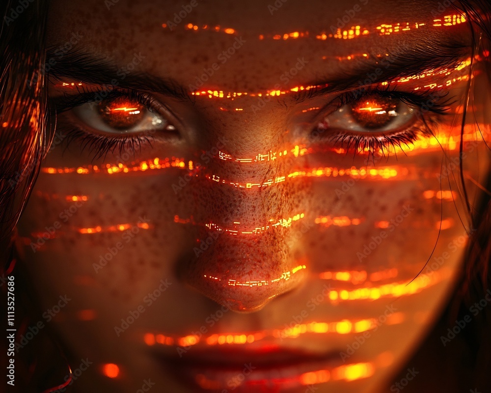 Poster cybersecurity firewall battle hacker s reflection represents constant struggle between cybercriminal