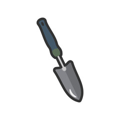 Shovel Flat Icon, Flat Vector Gardening and Farming Equipment Icons
