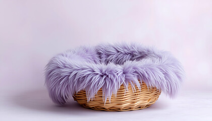 Newborn Digital Backdrop lavender Themes . Background for Newborn Photography Backdrop. Light Purple Fur