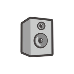 Obraz premium Speaker Flat Icon, School and Office Stationery Icons with Soft Pastel Colors