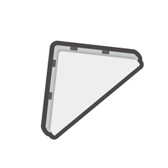 Triangle Clip Flat Icon, School and Office Stationery Icons with Soft Pastel Colors