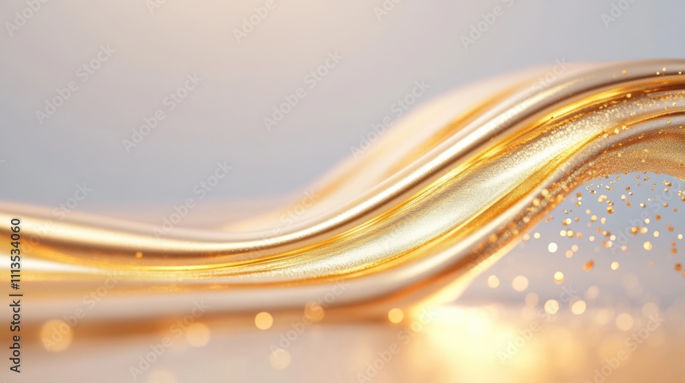 Poster shimmering waves of liquid gold create a dynamic, abstract composition that evokes elegance and move