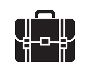 Briefcase icon vector flat style design. Professional briefcase icon, Briefcase symbol. Briefcase silhouette illustration.