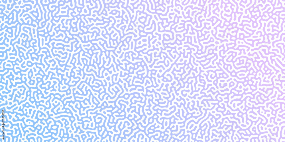 Poster turing abstract pattern, suitable for any business. white and blue color diffusion reaction seamless