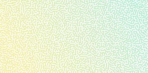 Abstract Reaction-diffusion or Turing pattern natural texture in coral green gradient colour scheme. Linear design with biological shapes. Organic lines in memphis. abstract turing organic wallpaper.	