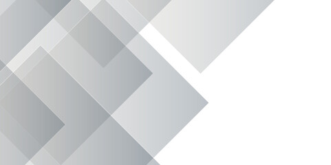 Fototapeta premium Abstract white and grey triangle overlay texture background. Modern elegant white gray banner background with creative design and shiny lines.Light gray triangle abstract subtle vector background.. 