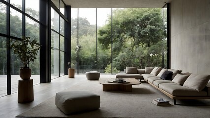 AI-generated Modern House with luxury hotel style, blending Spanish-Italian country design, natural materials, minimalist architecture, and stunning outdoor settings for premium, marketable stock imag