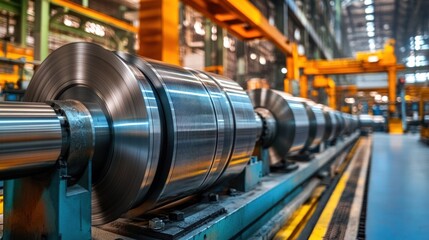 Metal coils transport system in a factory