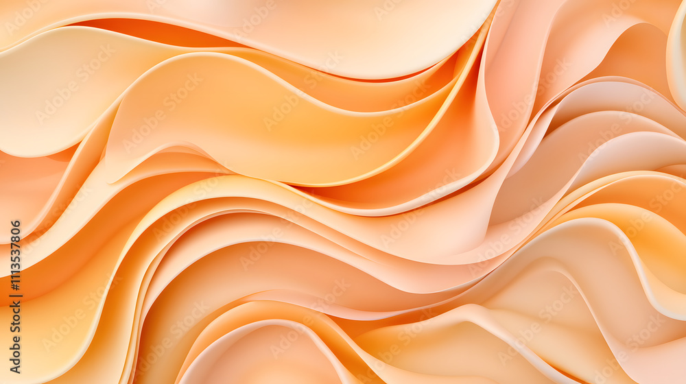 Poster abstract flowing textures digital art soft peach colors artistic environment close-up view visual se