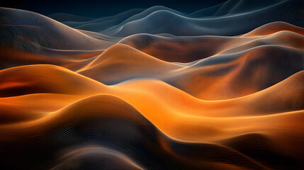 Obraz premium Abstract wave motion digital art colorful fluid dynamics virtual environment surreal viewpoint for aesthetic appeal