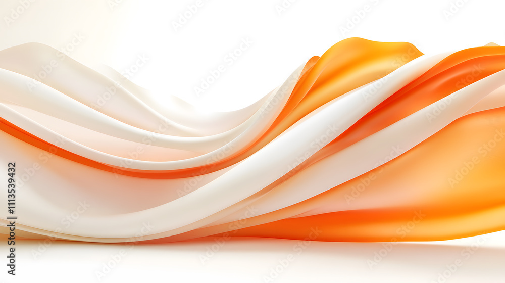 Poster flowing silk fabric studio setting abstract textile design soft colors close-up perspective artistic