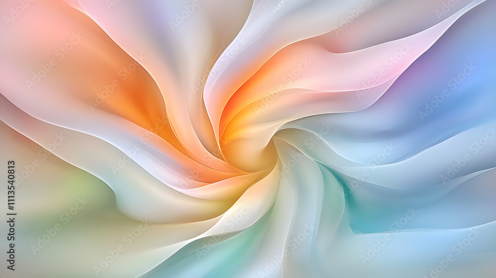 Poster swirling colors abstract event digital space artwork soft pastels close-up view dynamic motion for v