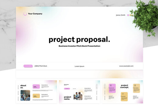 Pink And Yellow PitchDeck Presentation