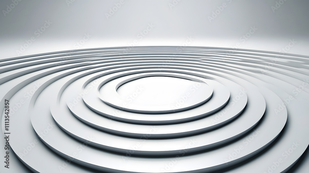 Poster creating harmonious patterns abstract ripple design minimalist studio digital art contemporary top-d