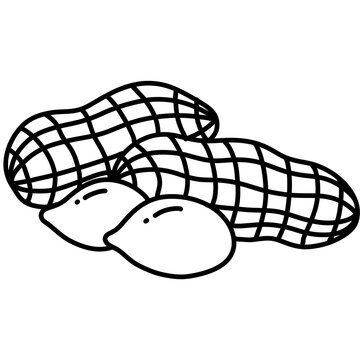 recommend clip art: Hand drawn doodle sketch peanut style outline
