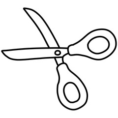 Hand drawn doodle sketch scissors style outline
