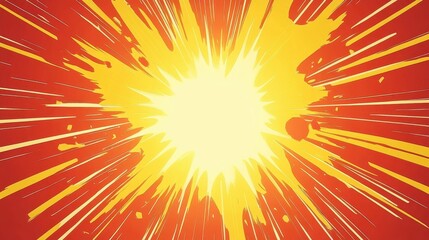 Obraz premium Bold Explosion Burst with Striking Red and Yellow Color Effects