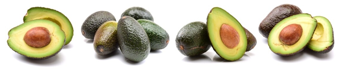 Avocado on a white background