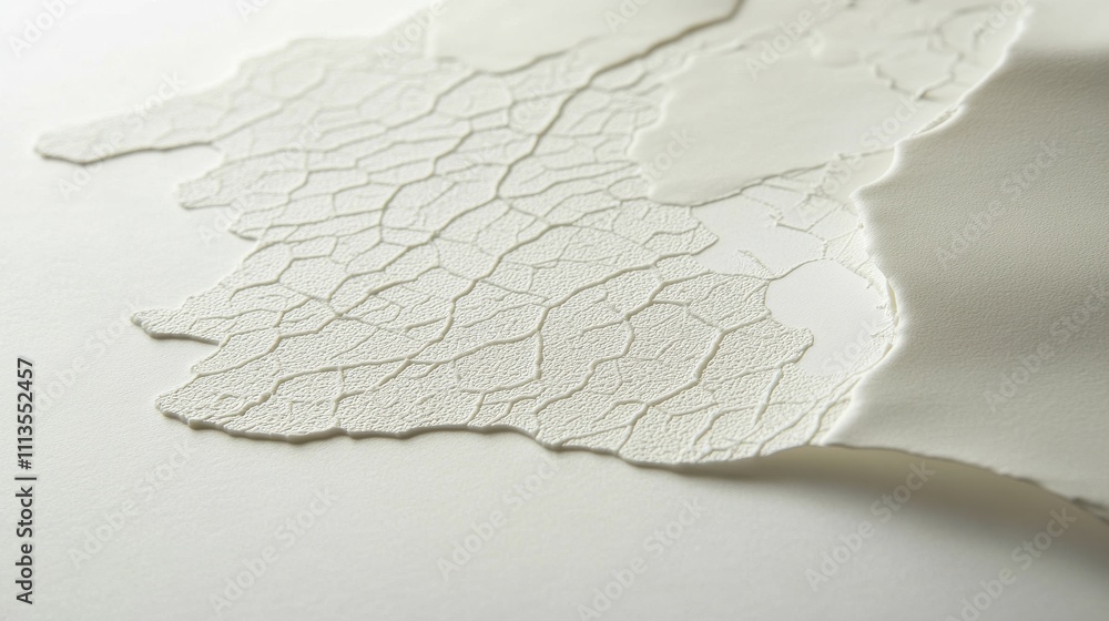 Poster textured white surface with intricate cracked patterns and layers