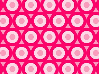 Seamless pink and fuchsia concentric circles pattern, ideal for feminine designs.