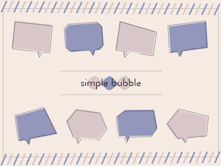 シンプル　線　枠　吹き出し