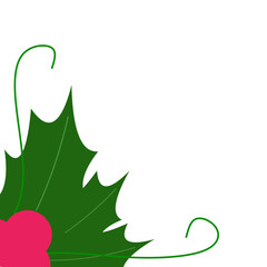 Christmas Leaves Corner