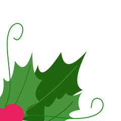 Christmas Leaves Corner