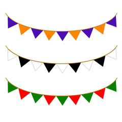 Obraz premium set of colorful ribbons. Garland