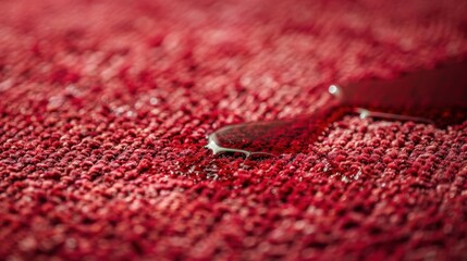 Stained Carpet: The carpet bears blotchy wine stains and muddy footprints, evidence of a busy household filled with constant activity and occasional spills.
