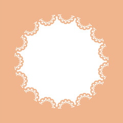 円形のレースのフレームの背景素材