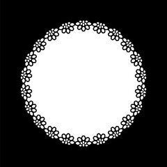 円形のレースのフレームの背景素材