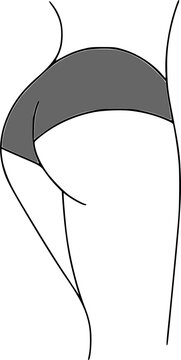 gray shorts body outline clip art preview