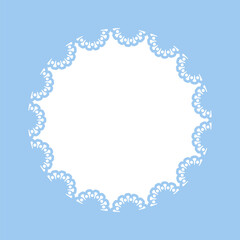 円形のレースのフレームの背景素材
