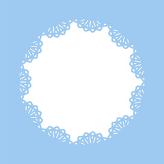 円形のレースのフレームの背景素材