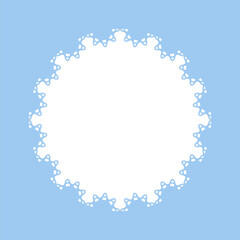 円形のレースのフレームの背景素材