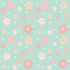Simple Cute Flower Seamless Patterns