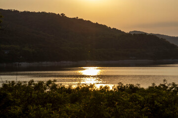 Sunset on the lake