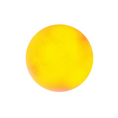 A round moon with surface texture.