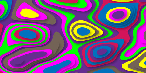 Abstract modern wavy layers composition papercut background vector. Abstract wave shape colorful papercut design.