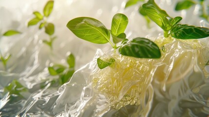Obraz premium Edible Packaging: Eco-conscious edible packaging that can be consumed after use, providing a sustainable way to eliminate waste and help protect the environment. 