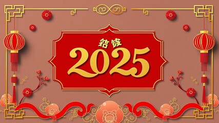 2025 Chinese New Year editable text effect with modern trend style, perfect for social media or graphic design projects, background, concept