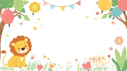 A collection of adorable lion clip art perfect for creating baby shower invites, nursery art, birthday decor, and greeting cards, nursery art, birthday decor