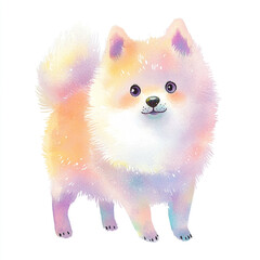Obraz premium Ugly and Creepy Finnish Spitz Dog in Simple Setting Stock Photo