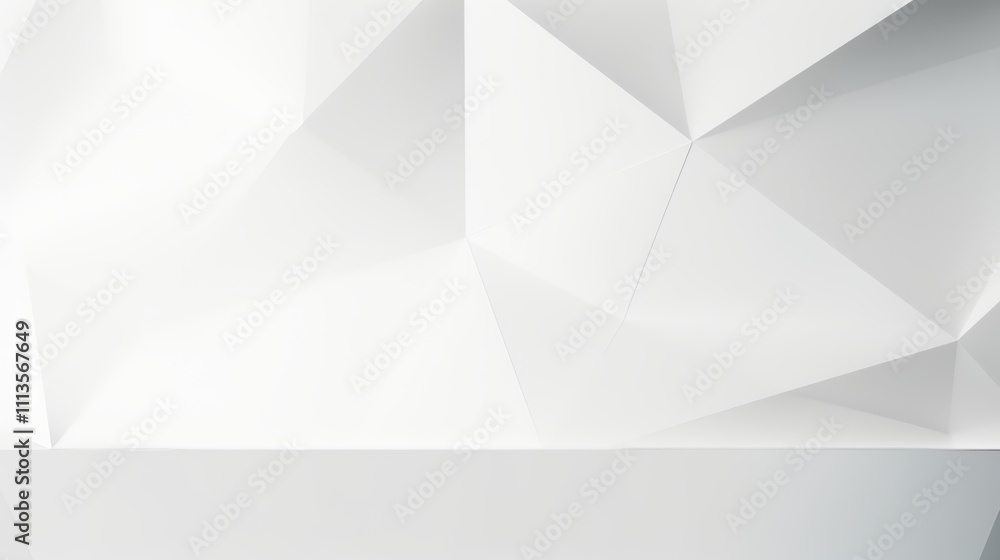 Poster abstract white background with geometric shapes and soft shadows for modern design projects and crea