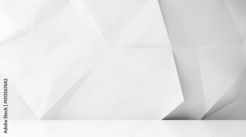 Poster abstract geometric white background with sharp angles and clean lines ideal for modern design and mi