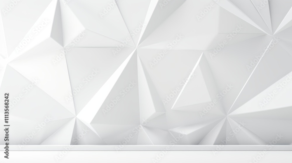 Poster abstract white background featuring geometric shapes and triangular forms for creative and modern de