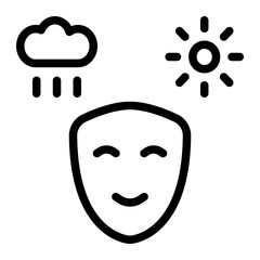Bipolar Disorder Line Icon